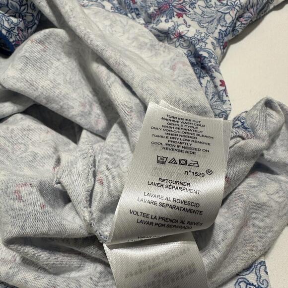 Lauren Ralph Lauren S Small PJ Pajama Set Long Sleeve Top / Pants Blue Pattern - Picture 11 of 11